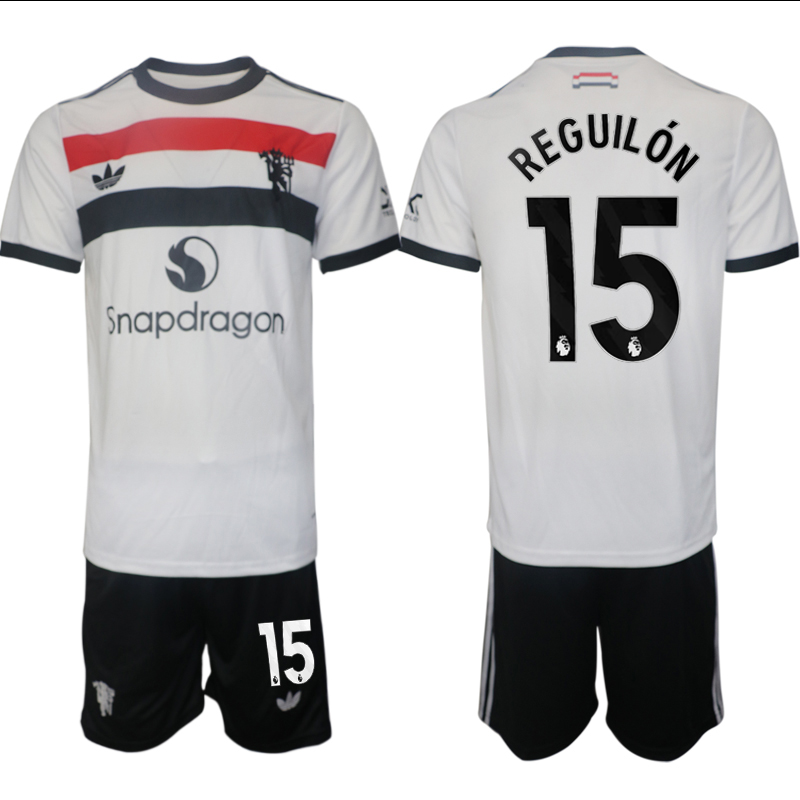 Men 2024-2025 Club Manchester United away white #15 Soccer Jersey